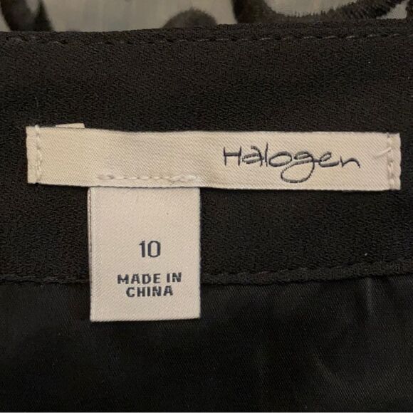 Halogen grey embroidered overlay Floral pencil Skirt size 10 retro 90s vibe - Picture 3 of 5